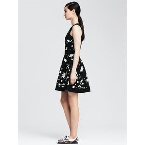 Banana Republic Black & White Fit & Flare Dress